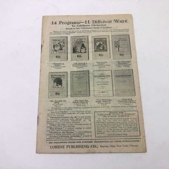 Star Led Pilgrims Reduced Size Sales Sampler Booklet Lorenz Publishing 1929 - Picture 2 of 5